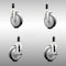 Service Caster 5 Inch 316SS Thermoplastic Rubber Swivel 1 Inch Stem Caster Brake SCC, 2PK SCC-SS316EX20S514-TPRB-2-TLB-2-1 - alternate 5